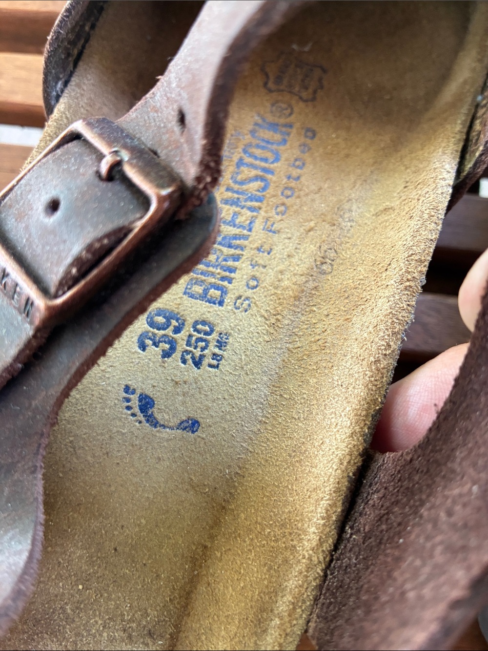 Birkenstock Messina Mary Jane sandals shoes in brown habana leather - Picture 3 of 7